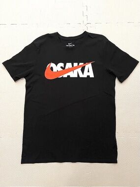 Nike Osaka Graphic Tee Black Red Swoosh Size L